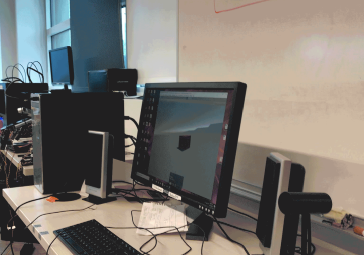 computer screen during oculus testing