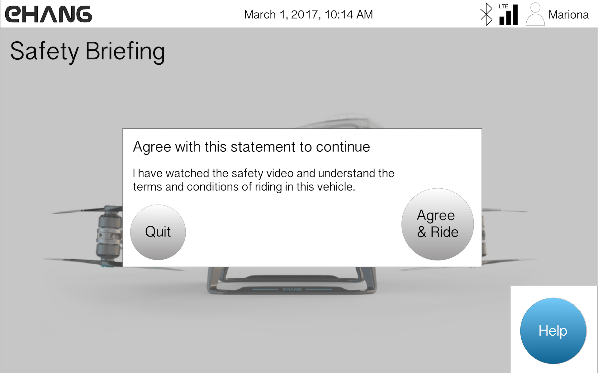 EHANG safety briefing