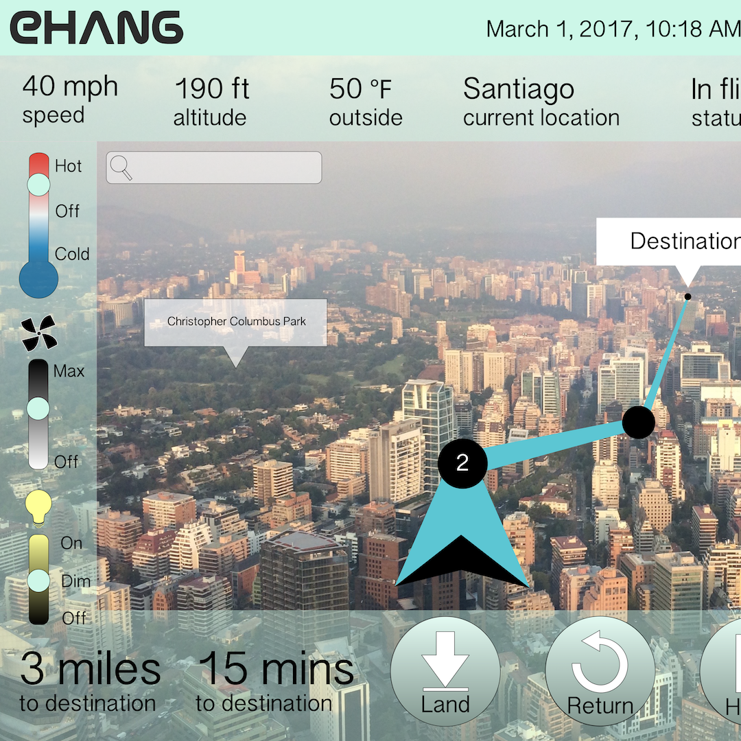 EHANG set destination