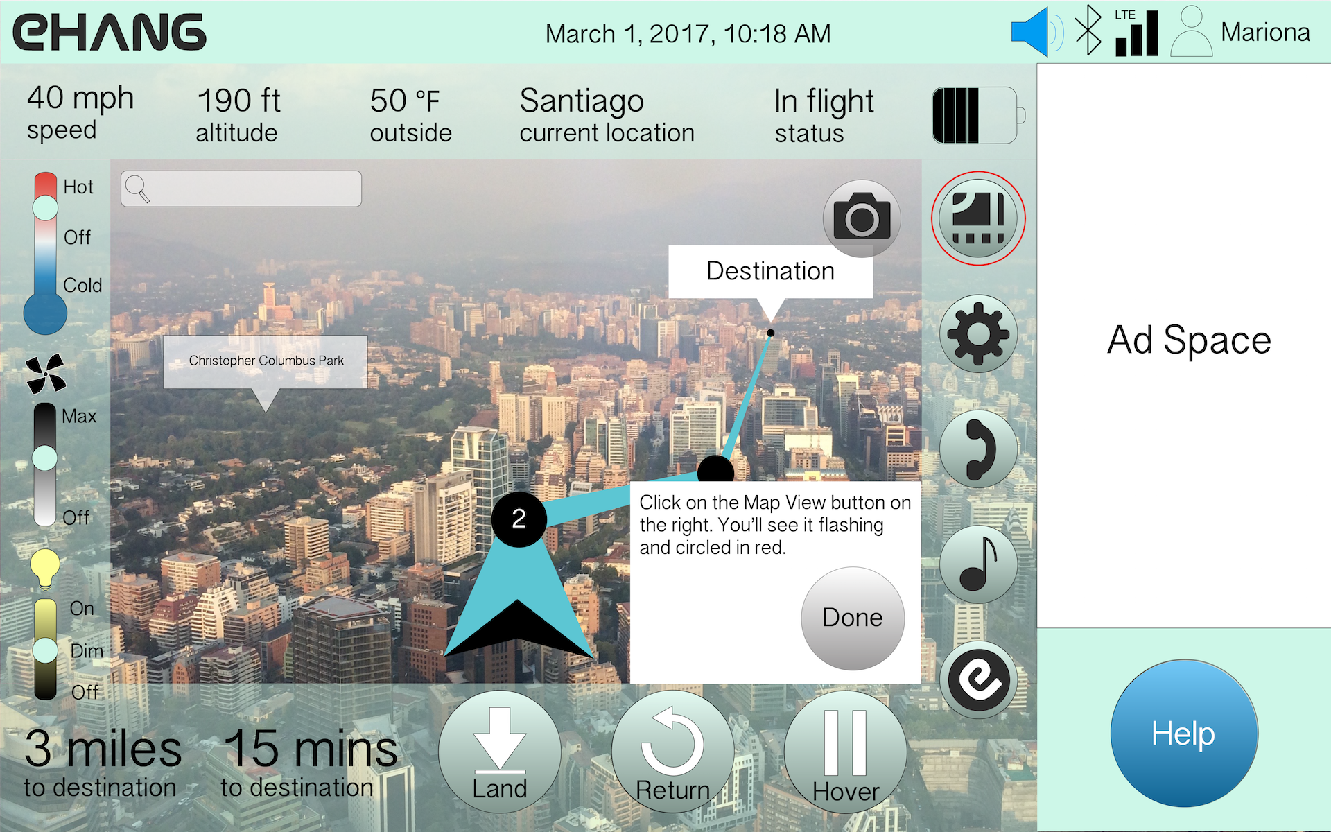 EHANG help mode