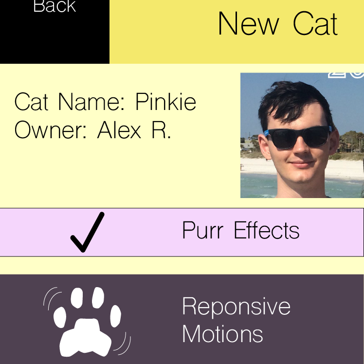 JustoCat add new cat screen