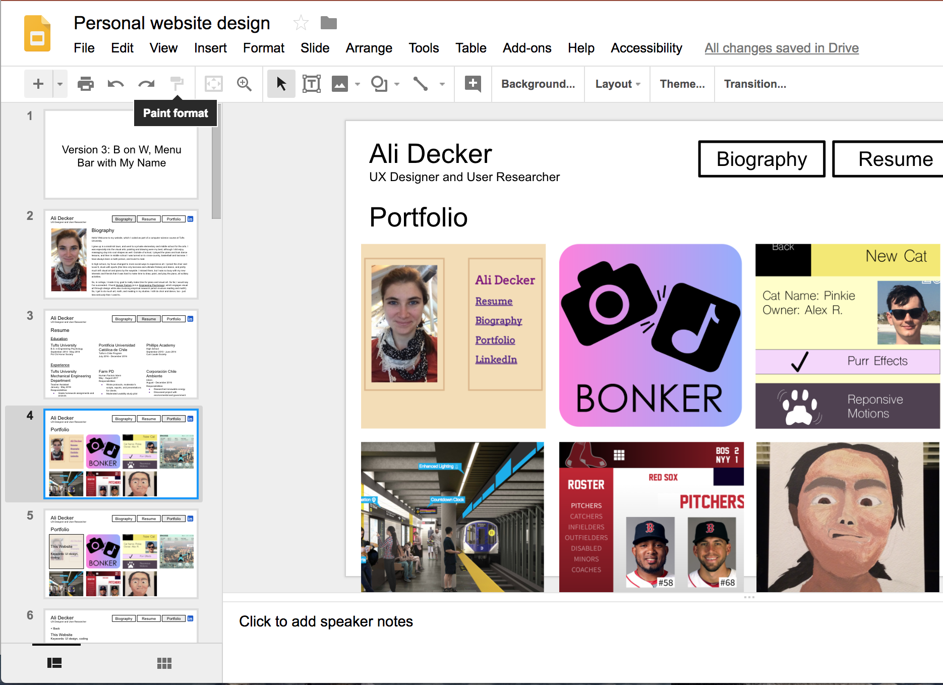 Design options and prototypes in PowerPoint